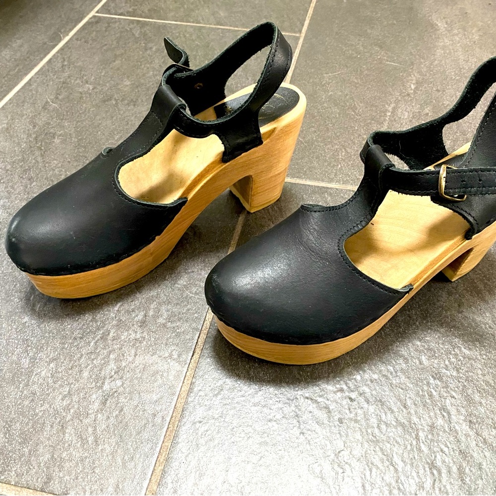 Sven No. 6 Swedish wooden platform clogs size 39